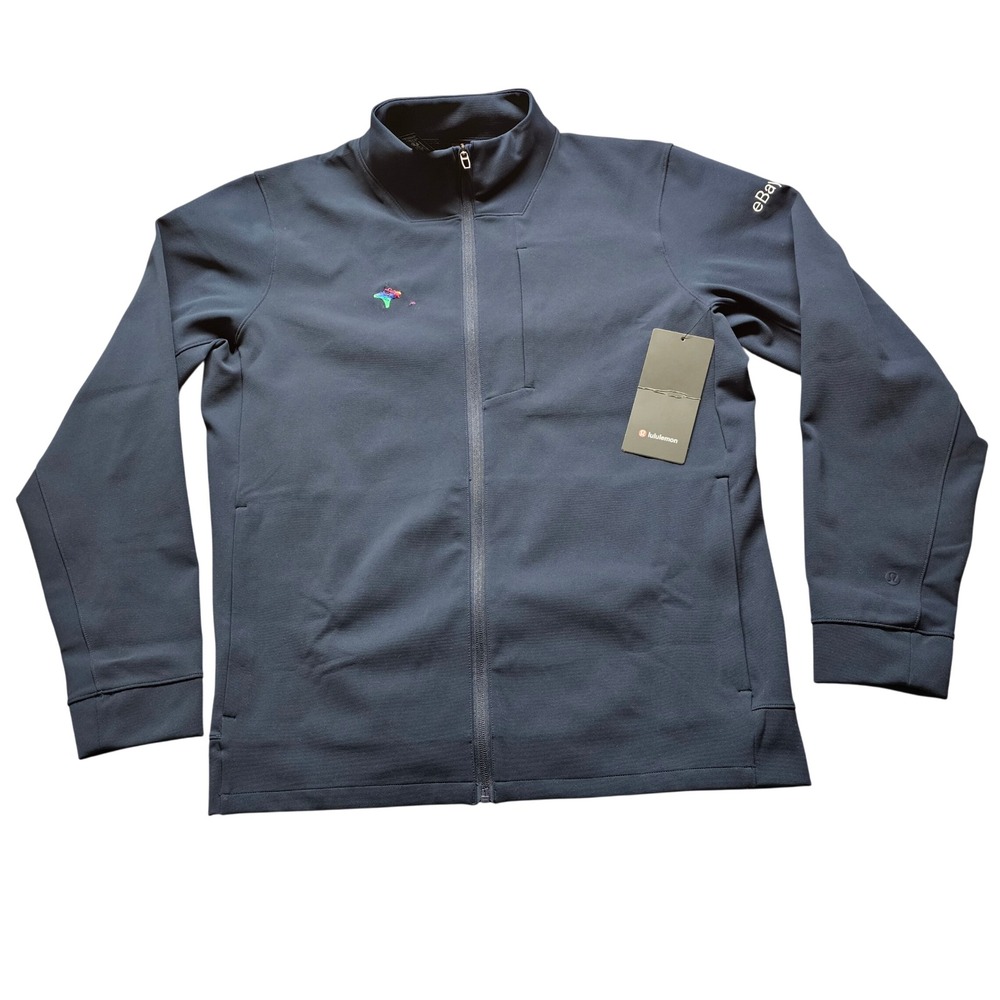 Lululemon Sojourn Jacket XL Navy Blue eBay AI Logo Full Zip Athletic Track Coat